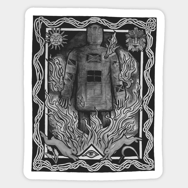 Wicker Man Sticker by voxtopus